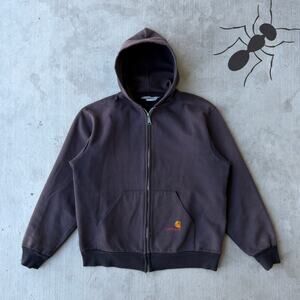 Carhartt black zip up hoodie work wear jacket